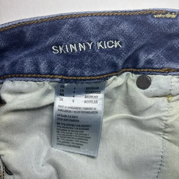 American Eagle Outfitters Dark Blue Skinny Jeans - Picture 3 of 3